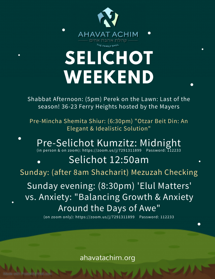 Selichot Weekend