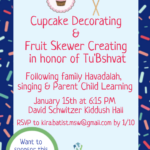 Cupcake Decorating for Tu'Bshvat