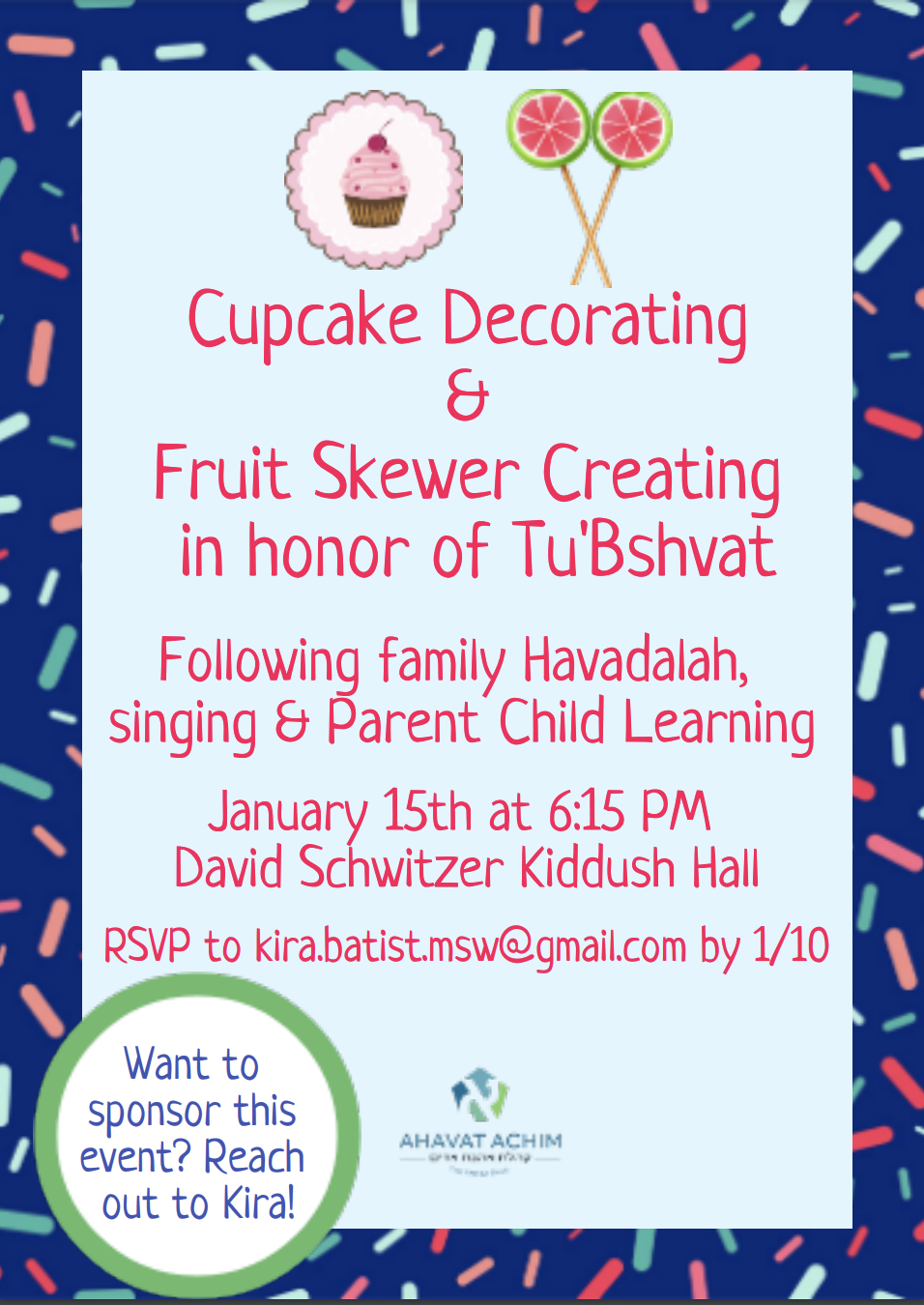 Cupcake Decorating for Tu'Bshvat