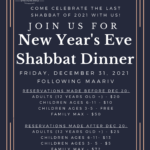 New Year's Eve Shabbat Dinner