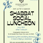 Shabbat Social Luncheon