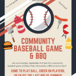 Community Baseball Game and BBQ