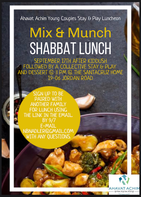 Mix & Munch Shabbat Lunch