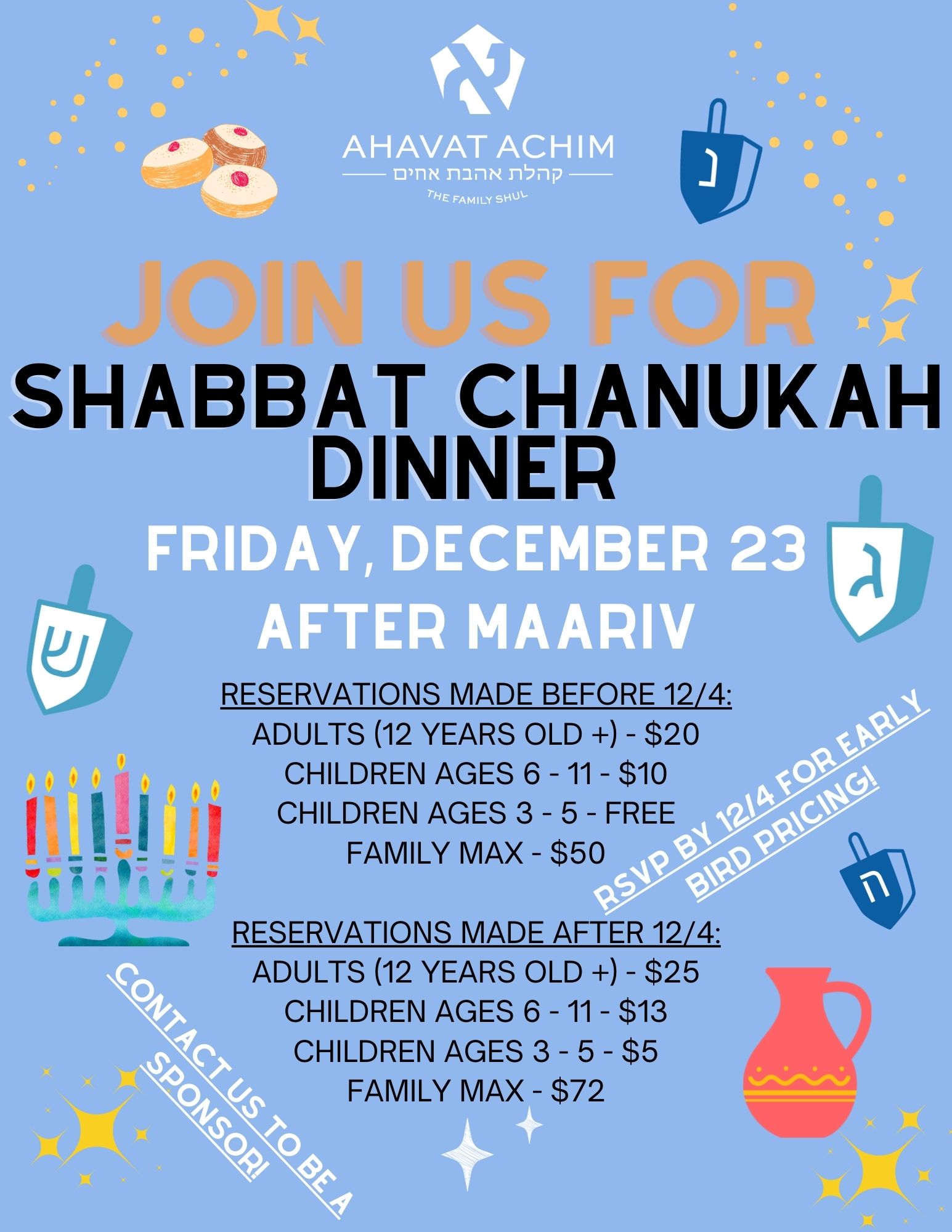 Shabbat Chanukah Dinner