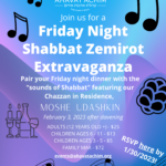Shabbat Shira Dinner & Zemirot Extravaganza