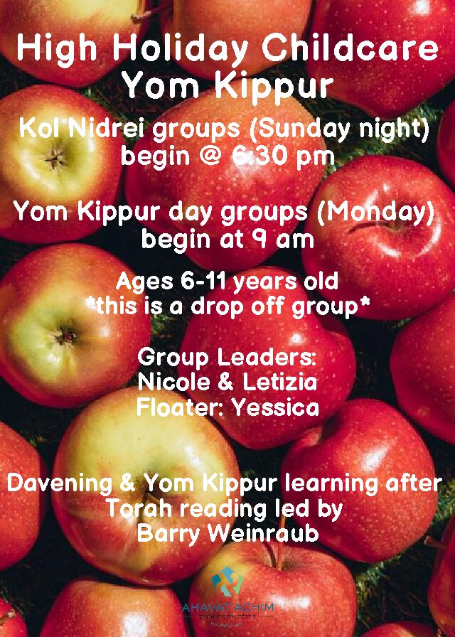 Yom Kippur Childcare