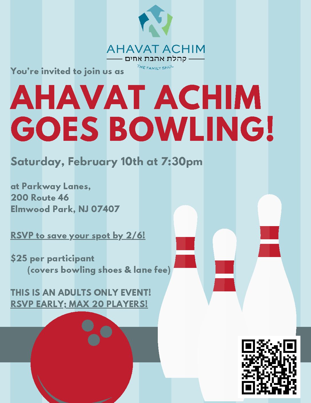 Ahavat Achim Goes Bowling