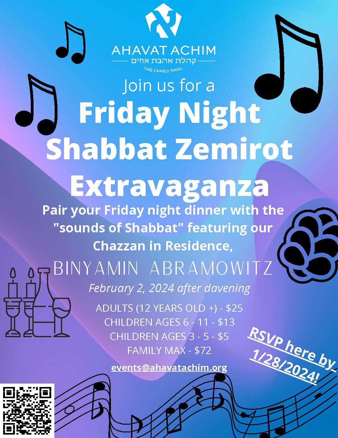 Friday Night Shabbat Zemirot Extravaganza