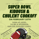Superbowl Kiddush & Chulent Cookoff