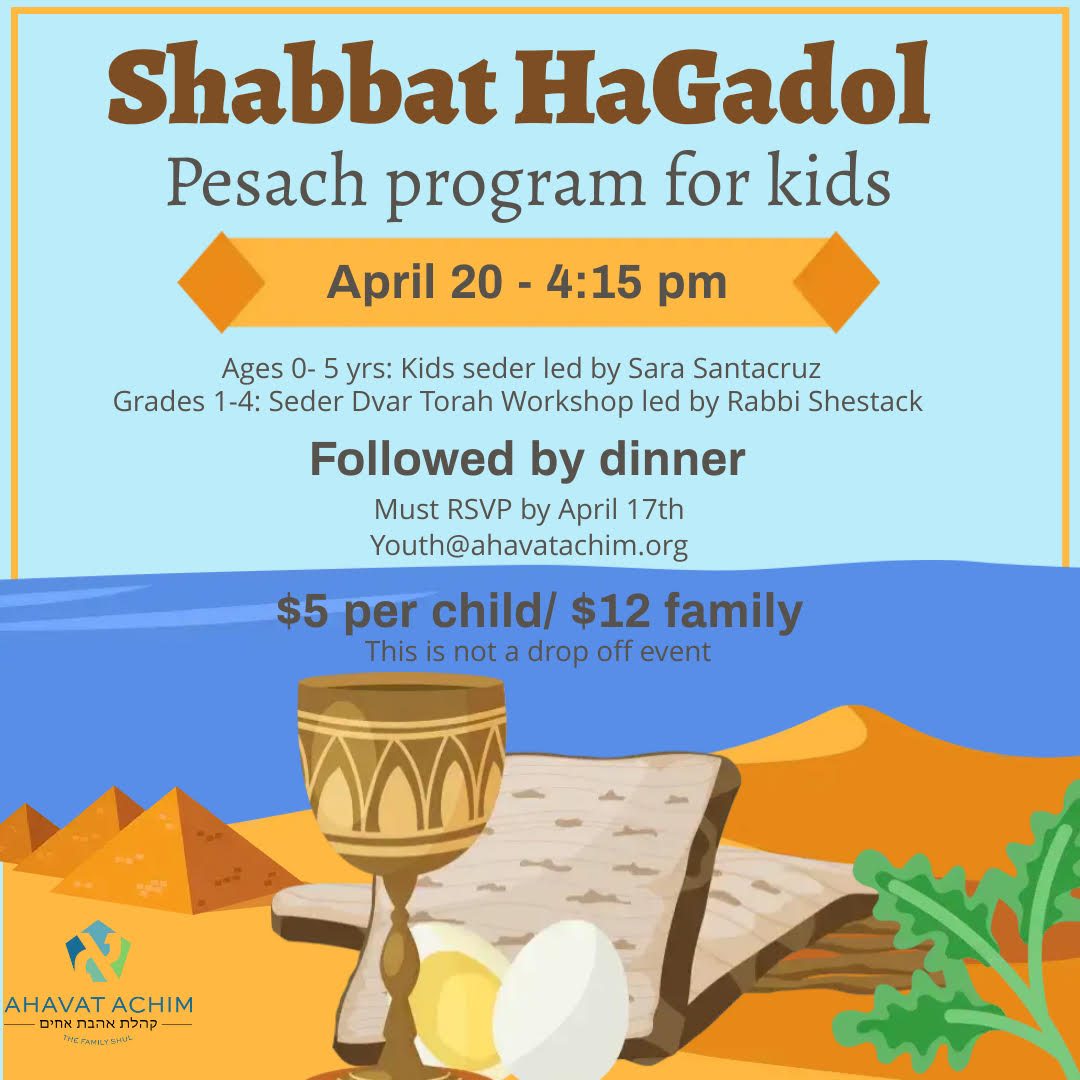 Shabbat HaGadol Pesach Program for kids
