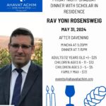 Friday Night Dinner with Rav Yoni Rosensweig