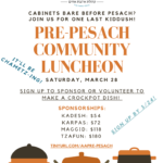 Pre-Pesach Community Luncheon
