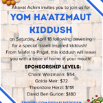 Yom Ha'atzmaut Kiddush
