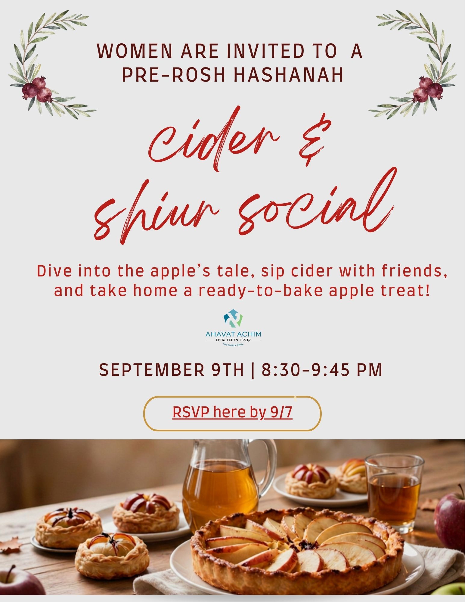 Women's Cider & Shiur Social